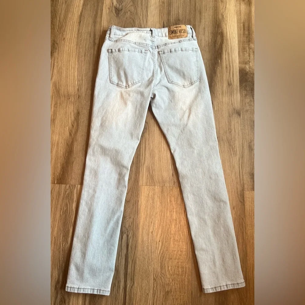 Smoke & Ash Super Light Skinny Ripped Jeans